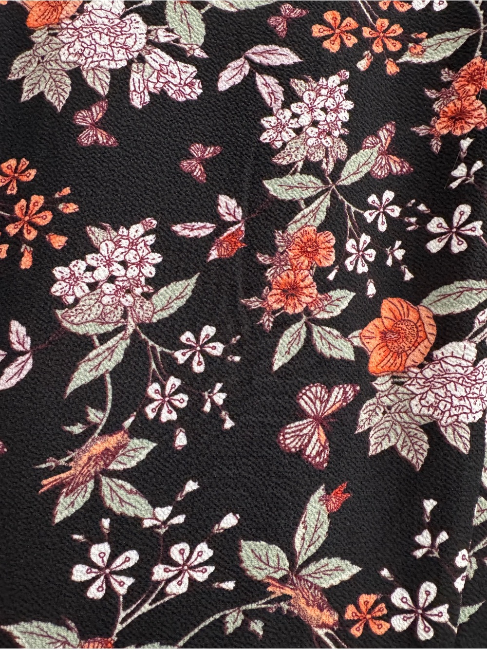 Max Studio Black Maxi Wrap Dress with Pink & Coral Floral Print - Picture 6 of 7